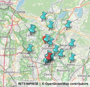 Mappa Via Armando Diaz, 22060 Carugo CO, Italia (6.33222)