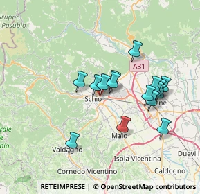 Mappa Via Strasseggiare, 36015 Schio VI, Italia (6.31563)