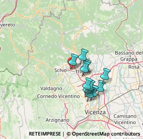 Mappa Via Vanzi, 36015 Schio VI, Italia (10.63636)