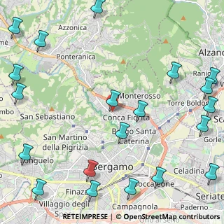 Mappa Carrefour Market, 24100 Bergamo BG, Italia (3.255)