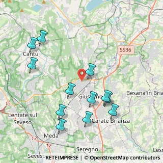 Mappa Via Addolorata, 22060 Carugo CO, Italia (4.24833)