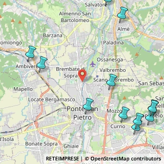 Mappa Via Antonio Vivaldi, 24030 Brembate di Sopra BG, Italia (3.23333)