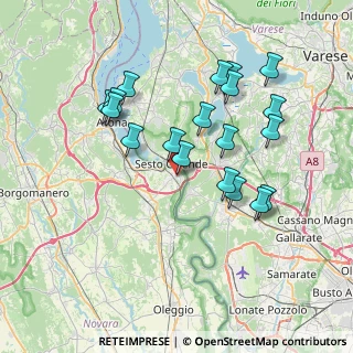 Mappa Via Monte Rosa, 28053 Castelletto sopra Ticino NO, Italia (7.14579)