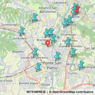 Mappa Via Bruno Locatelli, 24030 Brembate di Sopra BG, Italia (2.295)