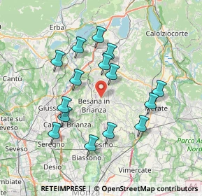 Mappa Via Canova, 23876 Monticello Brianza LC, Italia (6.88867)