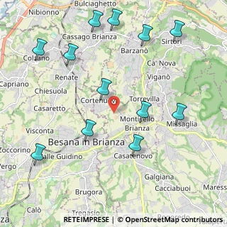 Mappa Via Canova, 23876 Monticello Brianza LC, Italia (2.45333)
