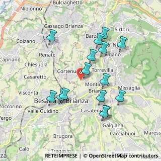 Mappa Via Canova, 23876 Monticello Brianza LC, Italia (1.84133)