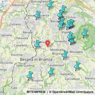 Mappa Via Canova, 23876 Monticello Brianza LC, Italia (2.497)