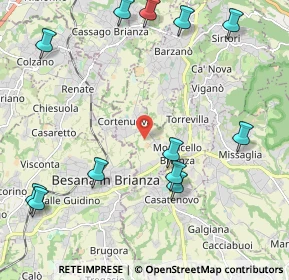 Mappa Via Canova, 23876 Monticello Brianza LC, Italia (2.6625)