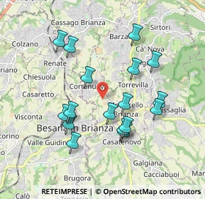 Mappa Via Canova, 23876 Monticello Brianza LC, Italia (1.76235)