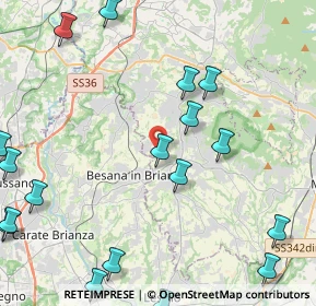 Mappa Via Canova, 23876 Monticello Brianza LC, Italia (6.149)