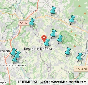 Mappa Via Canova, 23876 Monticello Brianza LC, Italia (4.46727)