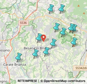 Mappa Via Canova, 23876 Monticello Brianza LC, Italia (3.92833)