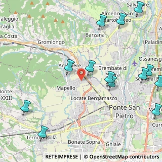 Mappa Via Lombardia, 24030 Mapello BG, Italia (2.86769)