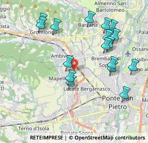 Mappa Via Lombardia, 24030 Mapello BG, Italia (2.09765)