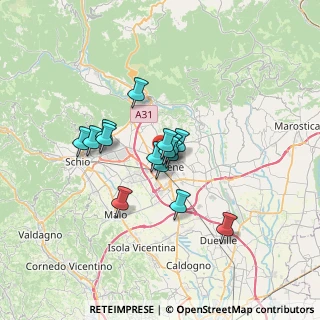 Mappa Via Monte Portule, 36016 Thiene VI, Italia (4.63333)