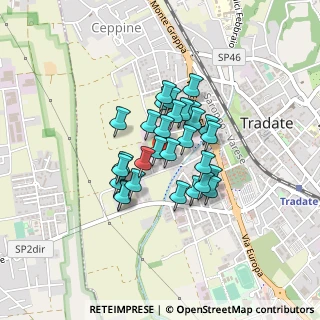 Mappa Via della Resistenza, 21049 Tradate VA, Italia (0.28621)