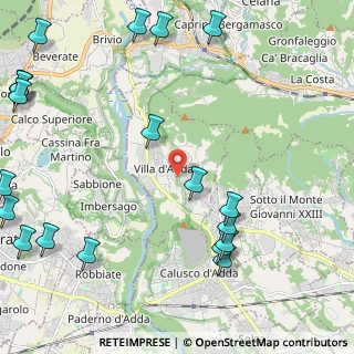 Mappa Via Fossa, 24030 Villa d'Adda BG, Italia (3.2035)