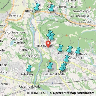 Mappa Via Fossa, 24030 Villa d'Adda BG, Italia (2.12)