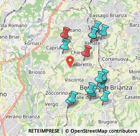 Mappa Via Visconta, 20842 Besana in Brianza MB, Italia (1.88067)