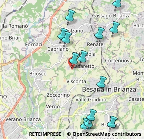 Mappa Via Visconta, 20842 Besana in Brianza MB, Italia (2.498)