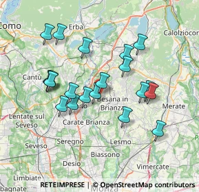 Mappa Via Visconta, 20842 Besana in Brianza MB, Italia (6.6595)