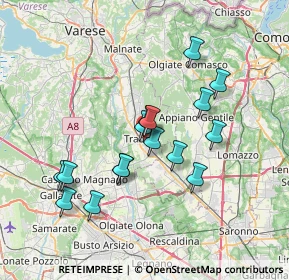 Mappa Via Zini, 21049 Tradate VA, Italia (6.33625)
