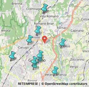 Mappa Via Tofane, 20833 Giussano MB, Italia (2.22)