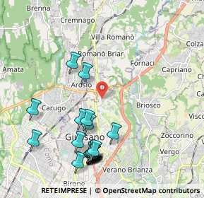 Mappa Via Tofane, 20833 Giussano MB, Italia (2.2695)