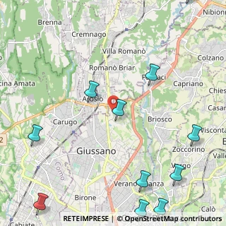Mappa Via Tofane, 20833 Giussano MB, Italia (3.31)