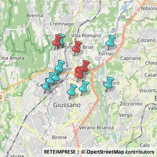 Mappa Via Tofane, 20833 Giussano MB, Italia (1.39231)