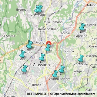 Mappa Via Tofane, 20833 Giussano MB, Italia (2.49692)