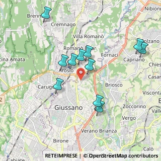 Mappa Via Tofane, 20833 Giussano MB, Italia (1.81455)