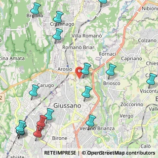 Mappa Via Tofane, 20833 Giussano MB, Italia (3.15125)