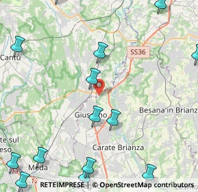 Mappa Via Tofane, 20833 Giussano MB, Italia (6.27214)