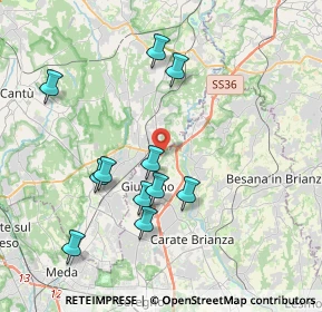 Mappa Via Tofane, 20833 Giussano MB, Italia (3.77455)