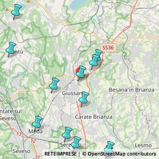 Mappa Via Tofane, 20833 Giussano MB, Italia (5.685)