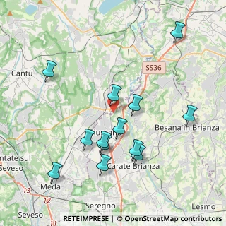 Mappa Via Tofane, 20833 Giussano MB, Italia (4.05692)
