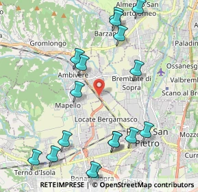 Mappa Strada Statale Briantea, 24030 Mapello BG, Italia (2.45882)