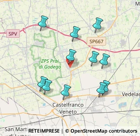 Mappa Via Giovanni Visintin, 31039 Riese Pio X TV, Italia (3.66545)