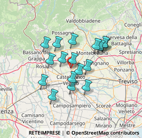 Mappa Via Giovanni Visintin, 31039 Riese Pio X TV, Italia (10.66882)