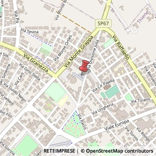 Mappa Via Divisione Julia, 45, 36016 Thiene, Vicenza (Veneto)