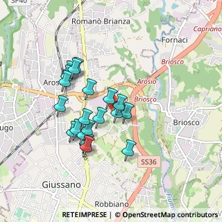 Mappa Via delle Grigne, 20833 Giussano MB, Italia (0.7575)