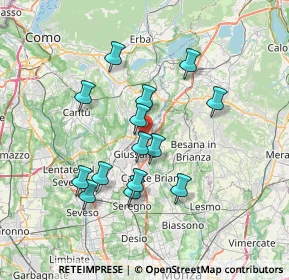 Mappa Via delle Grigne, 20833 Giussano MB, Italia (6.335)