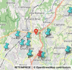 Mappa Via delle Grigne, 20833 Giussano MB, Italia (2.51643)