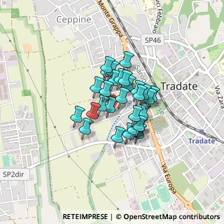 Mappa Via Giacomo Bianchi, 21049 Tradate VA, Italia (0.25517)
