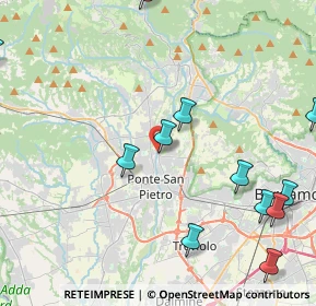 Mappa Via per Briolo, 24036 Ponte San Pietro BG, Italia (6.01429)