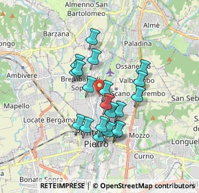 Mappa Via per Briolo, 24036 Ponte San Pietro BG, Italia (1.374)