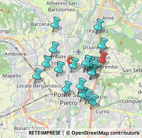 Mappa Via per Briolo, 24036 Ponte San Pietro BG, Italia (1.456)