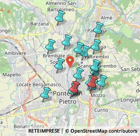 Mappa Via per Briolo, 24036 Ponte San Pietro BG, Italia (1.506)